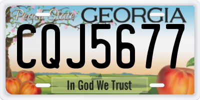 GA license plate CQJ5677