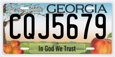GA license plate CQJ5679