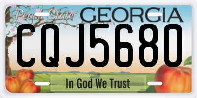 GA license plate CQJ5680