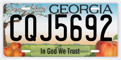 GA license plate CQJ5692