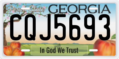 GA license plate CQJ5693