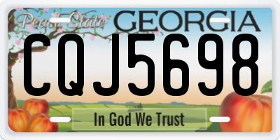 GA license plate CQJ5698