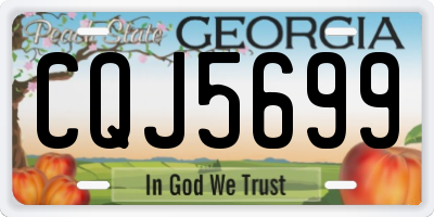 GA license plate CQJ5699