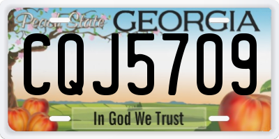 GA license plate CQJ5709