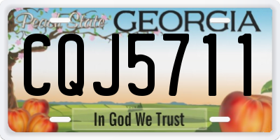 GA license plate CQJ5711