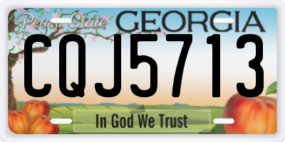 GA license plate CQJ5713