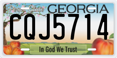 GA license plate CQJ5714