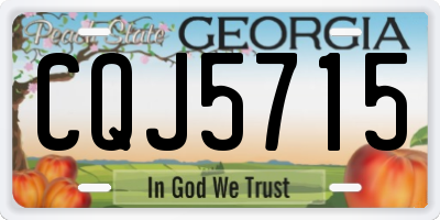 GA license plate CQJ5715