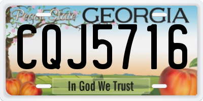 GA license plate CQJ5716