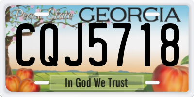 GA license plate CQJ5718