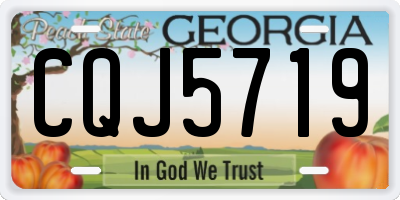 GA license plate CQJ5719