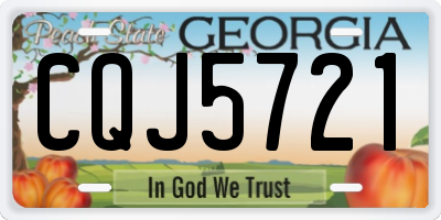 GA license plate CQJ5721
