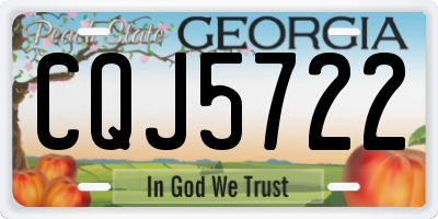 GA license plate CQJ5722