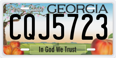 GA license plate CQJ5723