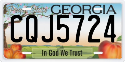 GA license plate CQJ5724