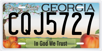 GA license plate CQJ5727