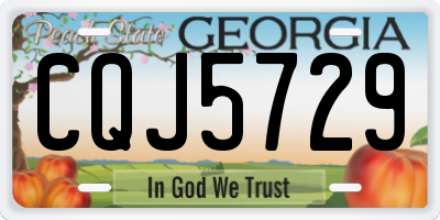 GA license plate CQJ5729
