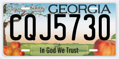 GA license plate CQJ5730