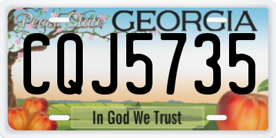 GA license plate CQJ5735
