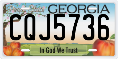 GA license plate CQJ5736