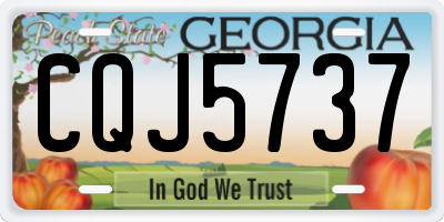 GA license plate CQJ5737