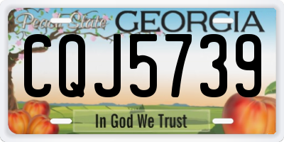 GA license plate CQJ5739