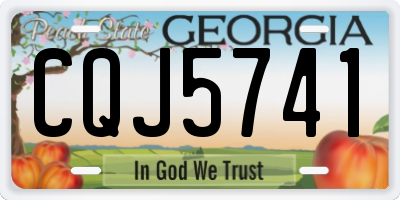 GA license plate CQJ5741