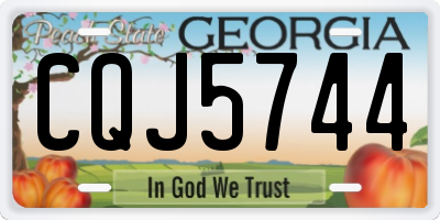 GA license plate CQJ5744