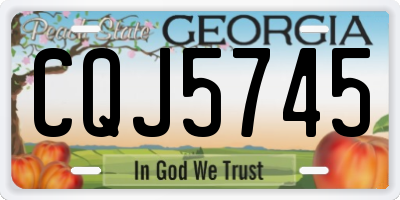 GA license plate CQJ5745