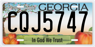 GA license plate CQJ5747