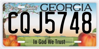 GA license plate CQJ5748