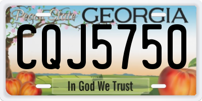 GA license plate CQJ5750