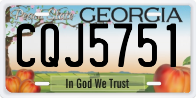 GA license plate CQJ5751