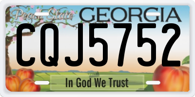 GA license plate CQJ5752