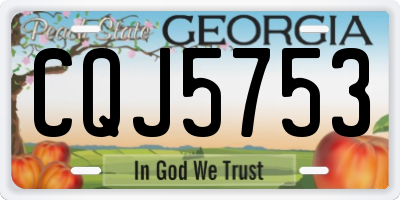 GA license plate CQJ5753