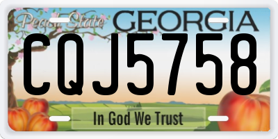 GA license plate CQJ5758