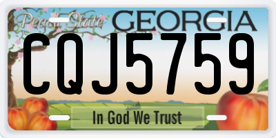 GA license plate CQJ5759