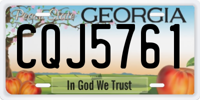 GA license plate CQJ5761