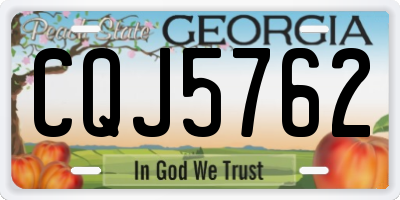GA license plate CQJ5762