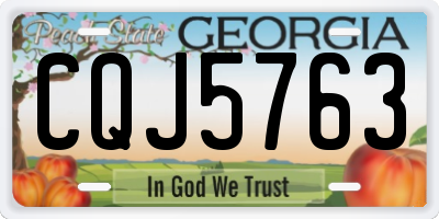 GA license plate CQJ5763