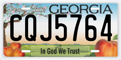 GA license plate CQJ5764