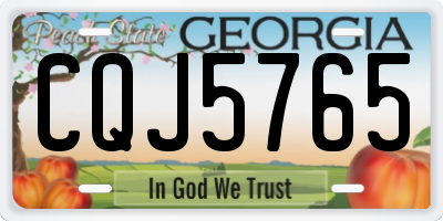 GA license plate CQJ5765