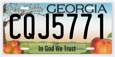GA license plate CQJ5771