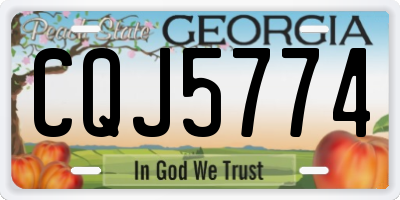 GA license plate CQJ5774