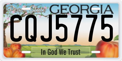 GA license plate CQJ5775