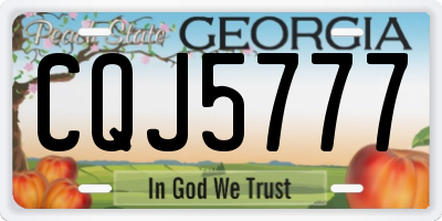 GA license plate CQJ5777