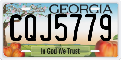 GA license plate CQJ5779