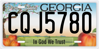 GA license plate CQJ5780