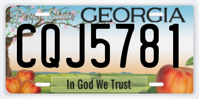 GA license plate CQJ5781
