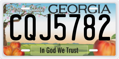 GA license plate CQJ5782